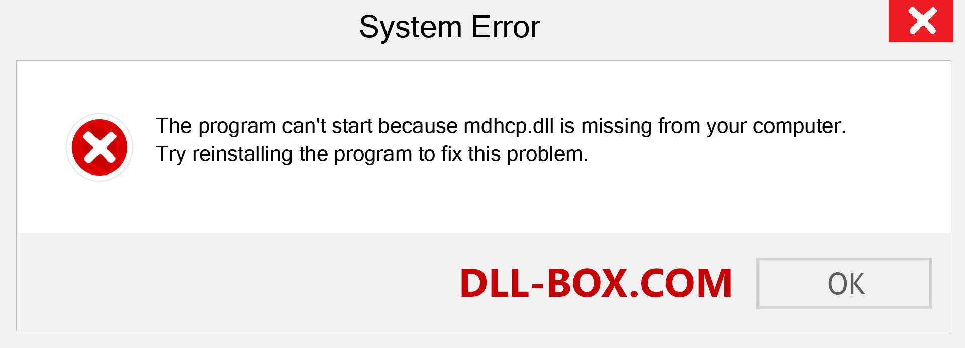  mdhcp.dll file is missing?. Download for Windows 7, 8, 10 - Fix  mdhcp dll Missing Error on Windows, photos, images